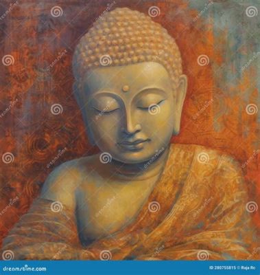 Seated Buddha (Sakyamuni) - Intricate Brushstrokes and Ethereal Serenity